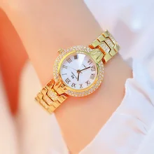 Diamante Roman Dial Ladies Watch Mulheres Relógios de Quartzo Completa de Aço simples Menina Pulseira Relógios Moda Casual Assista Zegarek Damski