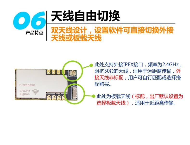 UART последовательный порт ZigBee беспроводной модуль cc2630 чип DRF1609H с PA 1,6 км