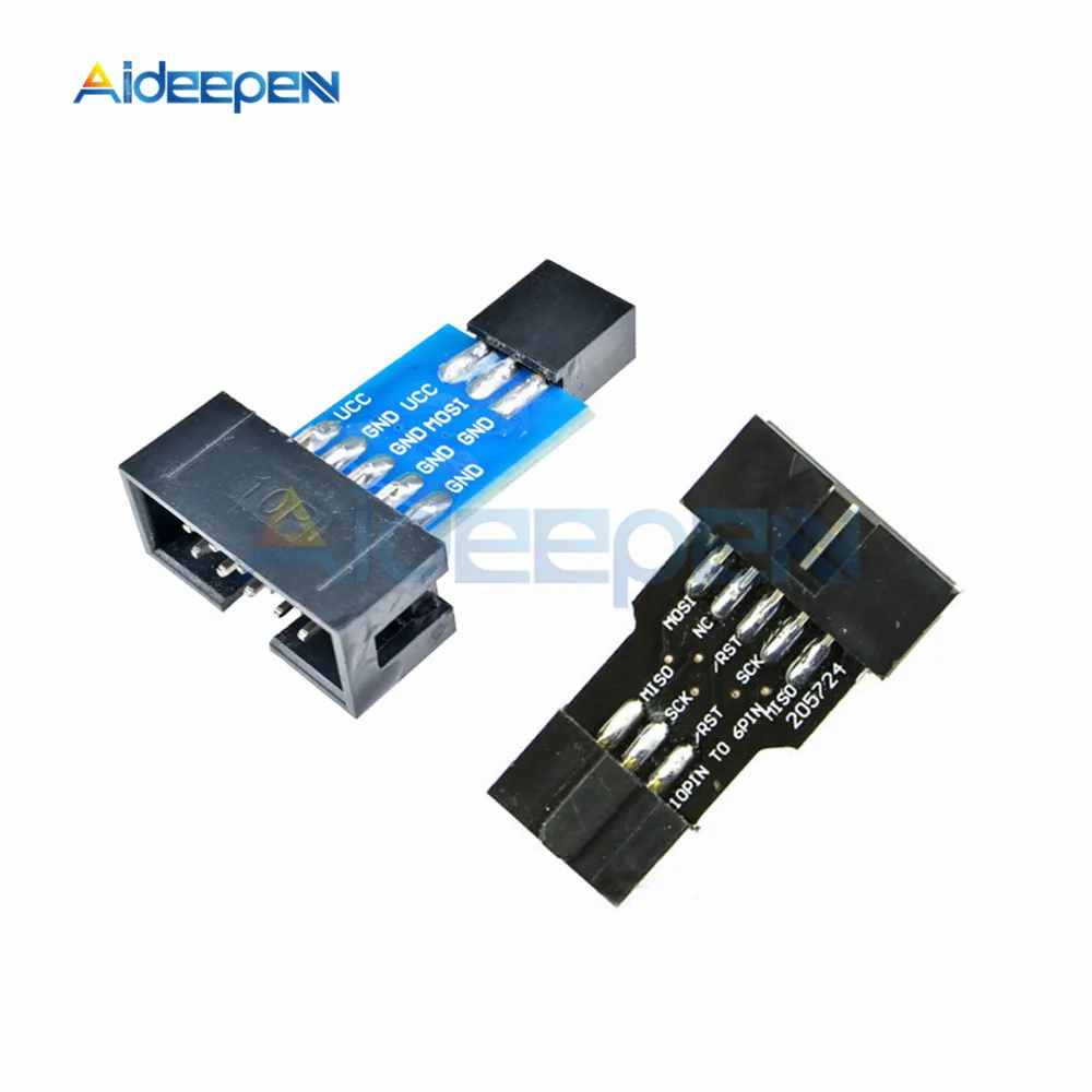 

5pcs/Lot 10Pin To 6PiN Convert To Standard 10 Pin To 6 Pin Adapter Board For ATMEL STK500 AVRISP USBASP ISP Interface Converter