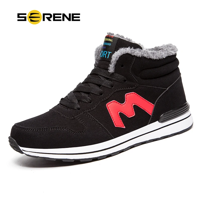 

SERENE Brand Men Winter Boots Plus Size 39~46 Comfortable Ankle Men Boots Quality Warm Fur Shoes Working Fahsion Men Ankle Boots
