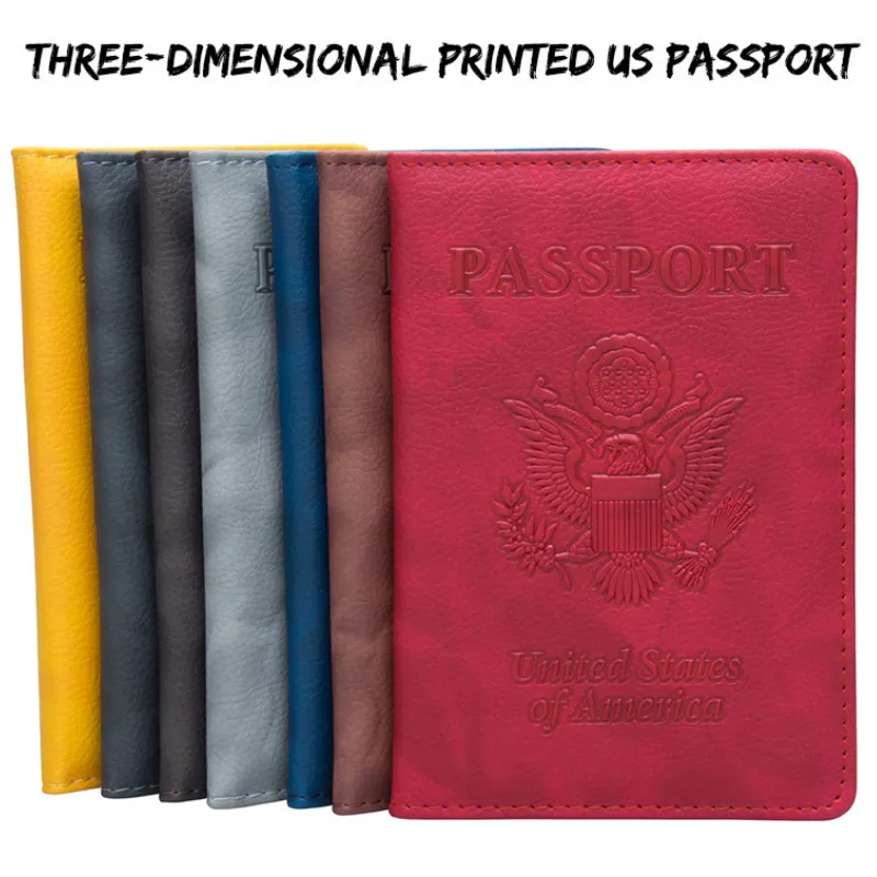 Для путешествий, деловая, из искусственной кожи, Обложка для паспорта, унисекс, Россия, США, паспорт, кредитный держатель для карт чехол, водительские права, кошелек
