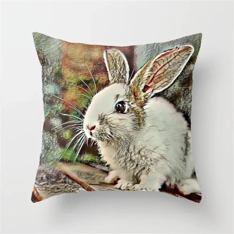 Пасхальные наволочки диван-кровать украшения Праздничная наволочка Чехлы декорированные кролики печатных наволочка