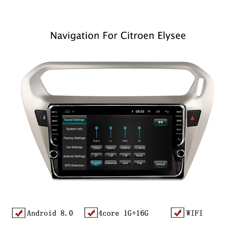 Excellent NAVITOPIA 9inch Car Multimedia Player Andriod 8.1 GPS Navigation For Peugeot 301/Citroen Elysee Autoradio WiFi USB FM AM 5