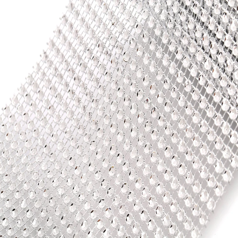90 см серебряные пластиковые Стразы ленты алмазные сетки для одежды подсвечник вазы вечерние свадебные украшения