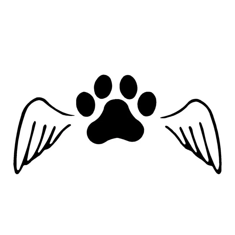 Download Paw Print And Wings Car Accessories Vinyl Car Sticker ...