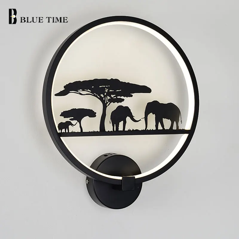 

Creative Modern Led Wall Light For Living room Bedroom Bedside Lamp 12W Black Sconce Wall Lamp