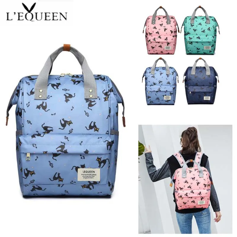 

LEQUEEN Brand Portable Baby Care Diaper Bag New Ladies Travel Bag Large Capacity Backpack Out Waterproof Light Baby Storage Bag