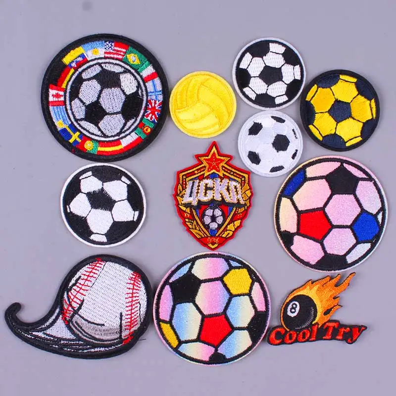 

DIY PFC CSKA Moscow Football Club Badges Embroidered Patches Iron on Patches On Clothes Soccer Ball Patch Sport Patch Applique H