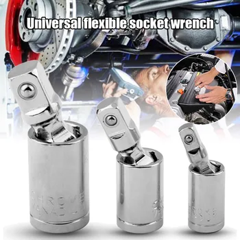 

3 Pcs Universal Joint Socket Kit Swivel Hand Tools U-Joint Drive Set Socket Wrench Joints CLH@8