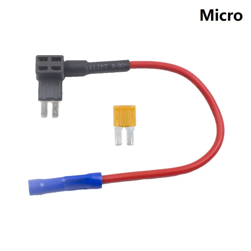 12V дополнительный-а-цепи автомобильные мотоциклы цепи страховой адаптер микро низкопрофильный Мини Стандартный лезвие 5A предохранитель с держателями - Цвет: Micro