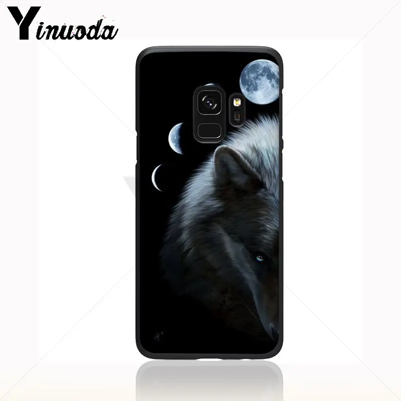 cool half Wolf face animal