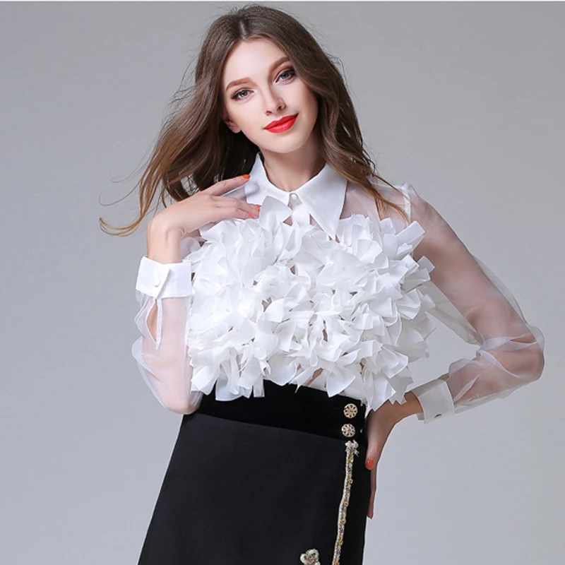 Fashion 2017 Designer Top Blouse 