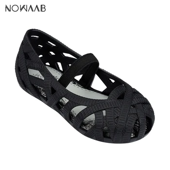 

Mini Melissa 2019 New Girls Shoes Crystal Jelly Sandals Children Hollow Shoes Toddler Girls Kids Sandals Princess Breathable