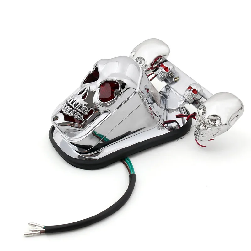 Skull Turn Signal Brake Rear Tail Light Fits Harley Chopper Motorcycle Quad ATV