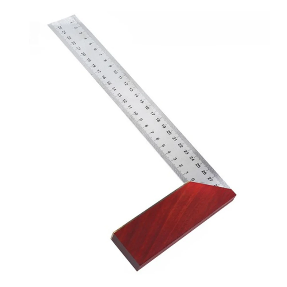 

300mm Double Sided Gauge Square Ruler Framing Wooden Handle Carpenter Woodworking Protractor Measuring Tool
