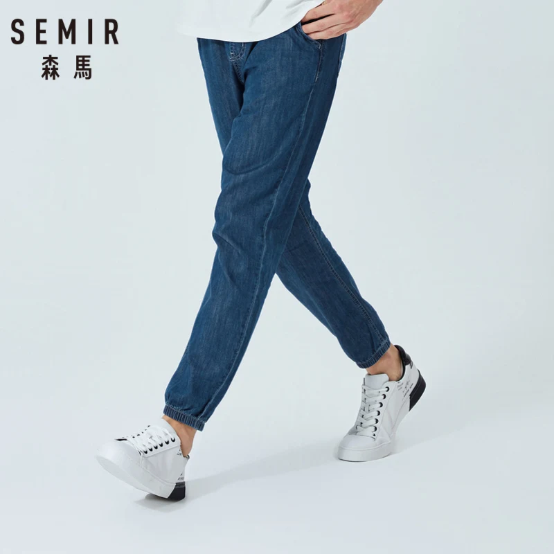 SEMIR мужские весенние летние джинсы деним облегающие размера плюс большие и