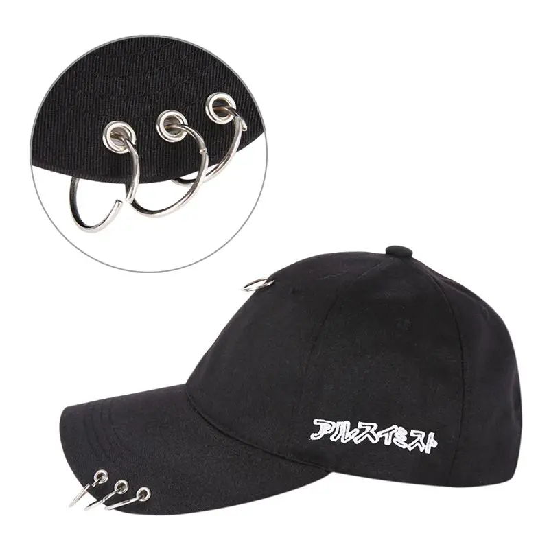 

GD Same Style With A Ring Cap Clip Ring Embroidery Cotton Unisex Snapback Hip Hop Hat Baseball Baseball Cap
