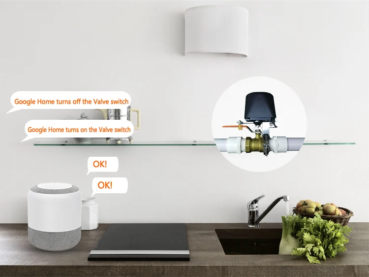 4 шт./лот умный Wi-Fi водяной клапан беспроводной клапан Газ Вода домашняя Автоматизация система управления работа с Alexa и Google Home, IFTTT