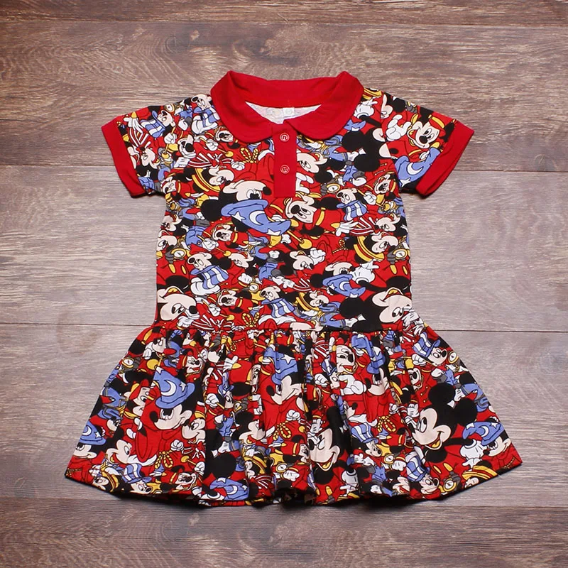 Kids Dresses Girls 2019 New Fashion Sweater Cotton Flower Shirt Short Summer T-shirt Vest Big For Maotou Beach Party Dress | Детская