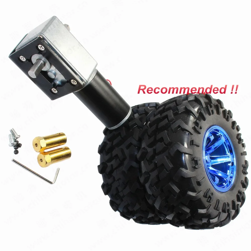 

Recommend! GW4058-31ZY Turbine Worm DC Gear Motor,Dual Output Shaft 130mm Tire Suit
