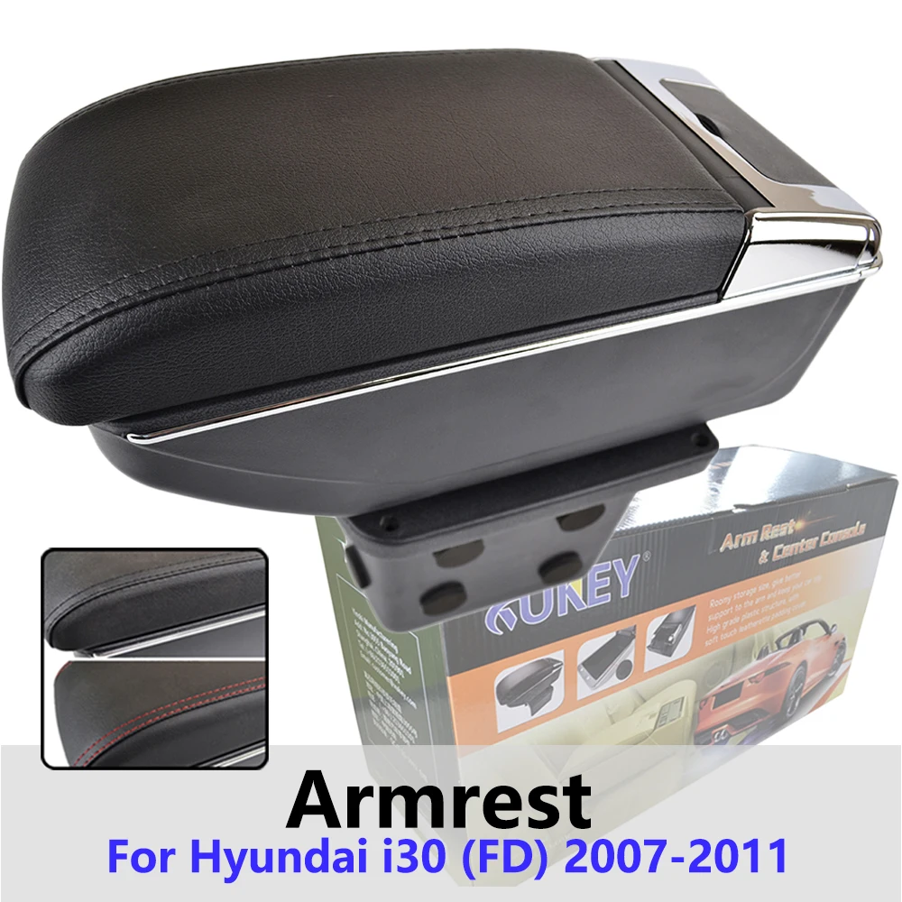 

Xukey Central Armrest For Hyundai i30 i30cw 2007 - 2011 Console Center Black Storage Car Styling Box Ashtray FD 2009 2010