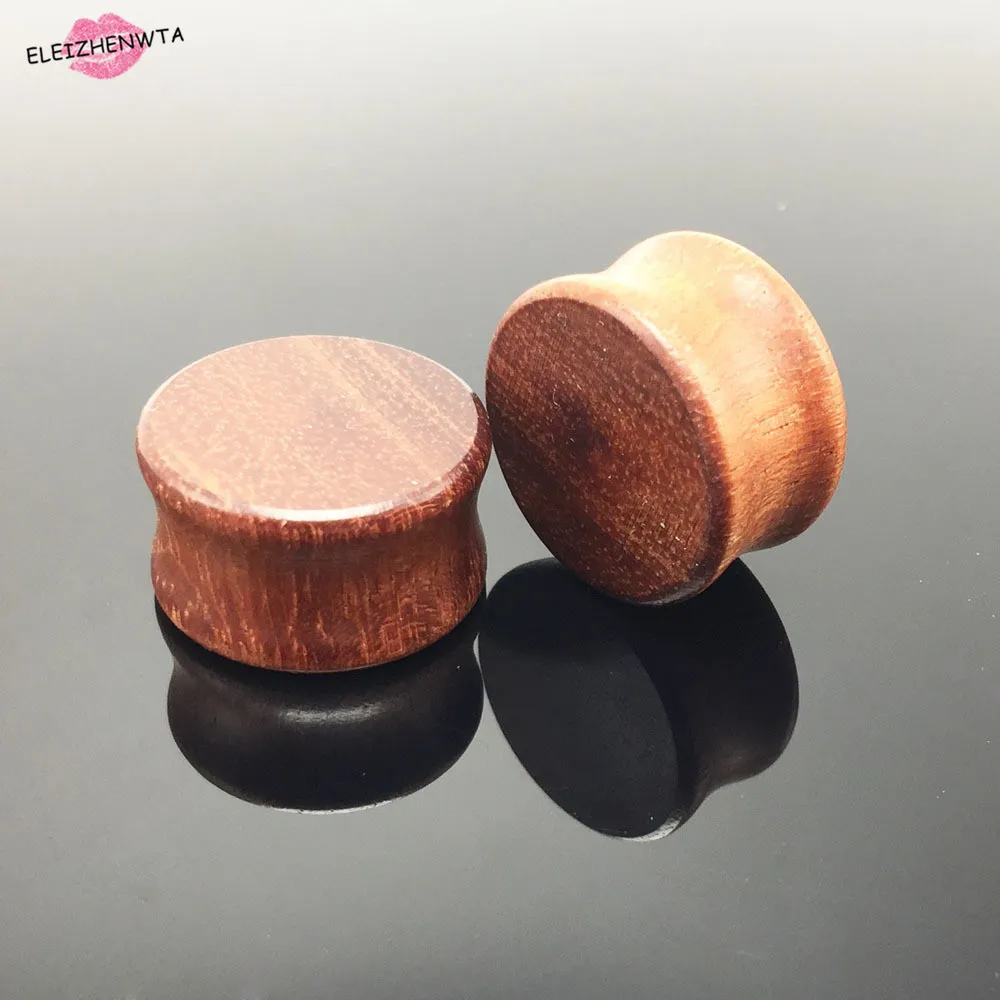1 PCS 8mm 20mm Wooden Ear Gauges Flesh Tunnels Plugs body jewelry piercing expander Natural Wood
