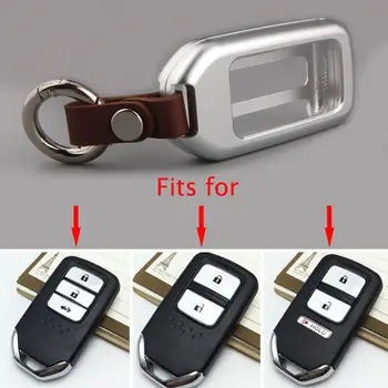 

Aluminum Alloy Buckle Flip Key Cover Remote Case Fob Frame Key Shell For Honda 2015-2017 Car Accessories Silver Pink Gold Color