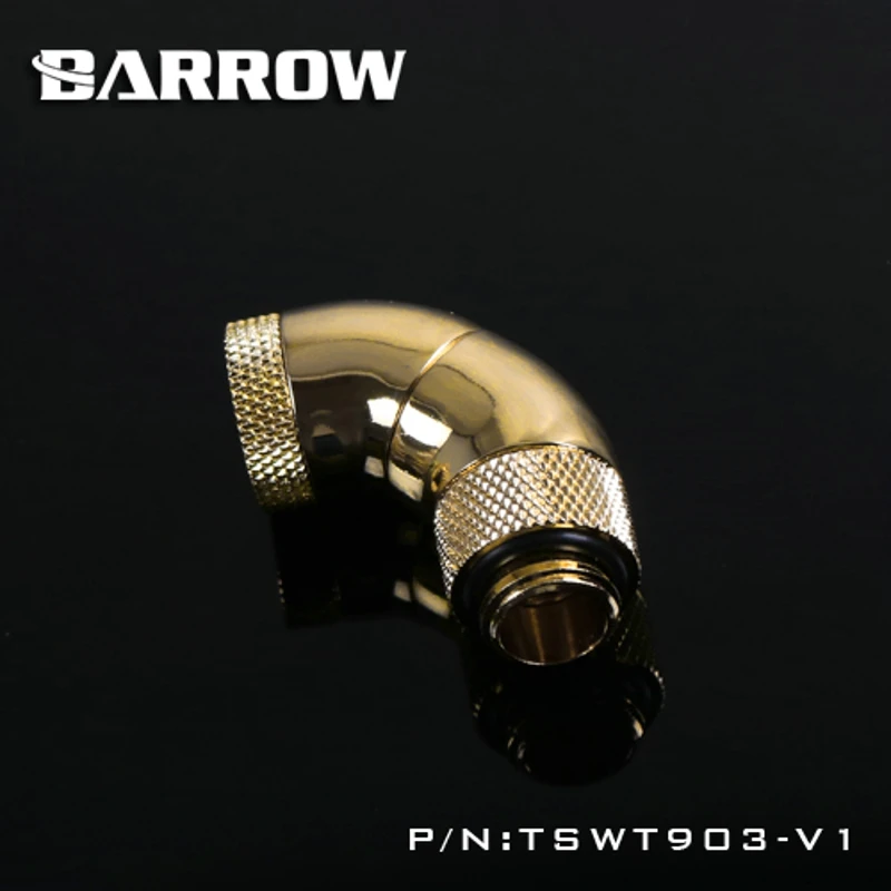 Барроу TSWT903 V1 G1/4 &quotБелый Черный Серебристый Три вращающихся 90 градусов 360