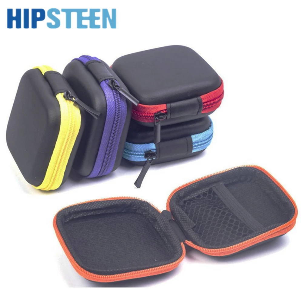 

HIPSTEEN EVA Square Earphone Storge Bag Mobile Phone Data Cable Charger Organizer Bag Small Items Storage Box