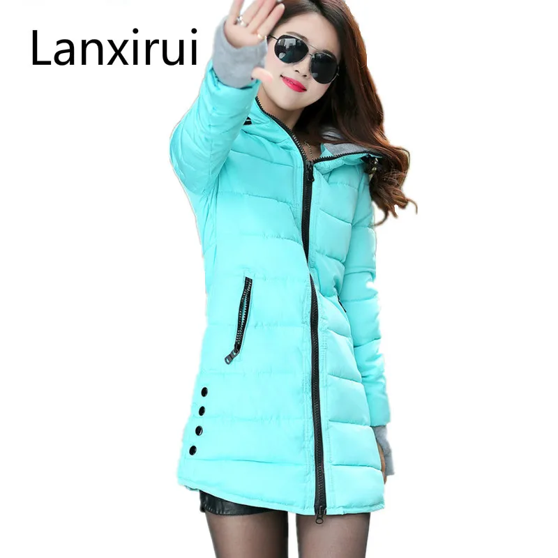 

Winter Coat Women Parka 2018 Hooded Warm Cotton Padded Girl Student Long Jackets Overcoat abrigos mujer invierno chaquetas