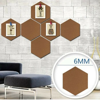 

7pcs/pack Soft Board Hexagonal Soft Cork Board Decoration DIY Pictures Home Decoration For Photo