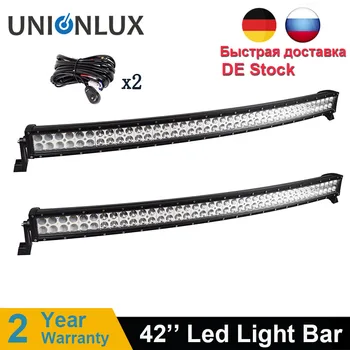 

2pcs 42"inch curved led light bar 240w combo beam 12v led work light offroad led driving lights for truck car 4x4 SUV ATV