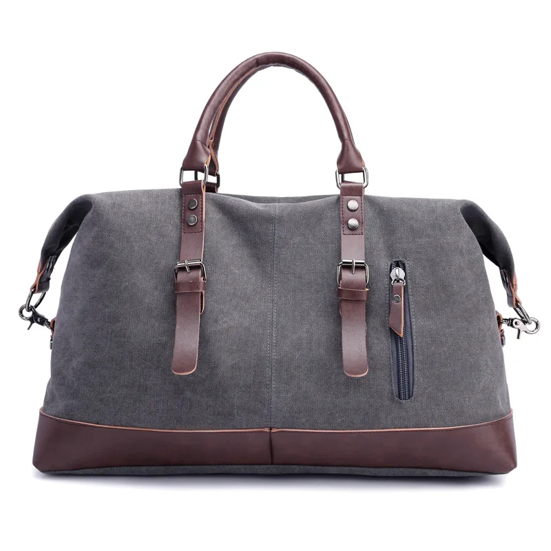 

Casual Fashion Men Classic Business Trip Canvas Travel Bags Male Big Elegant Handbag Large Luggage Cool Design Travel Duffle
