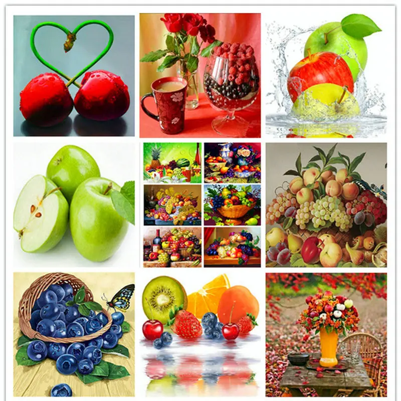 0hobby crafts Diamond embroidery fruit cherry heart 5d diamond painting mosaic pictures Handicraft diamond mosaic sale diy kits (1)