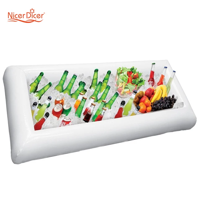 Summer Party Inflatable Salad Bar Buffet Ice Bucket Outdoor Swimming Summer Party Inflatable Salad Bar Buffet Ice Bucket Outdoor Swimming Pool Decoration Food Supplies Toy Fun