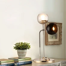 Простая пост-современная двуглавая стеклянная гостиная Настольная лампа для спальни Промышленные СВЕТОДИОДНЫЙ офисные настольные светильники LO71810