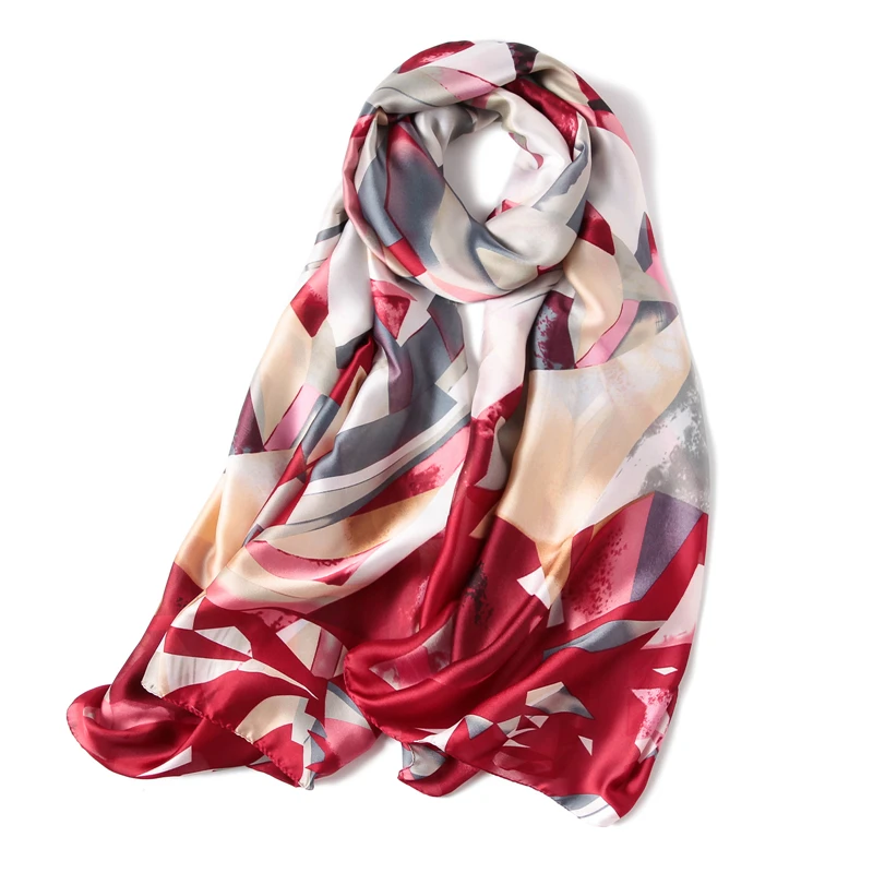 

luxury brand women silk scarf 2019 lady foulard summer sunscreen stoles head neck hijabs bandana winter scarf