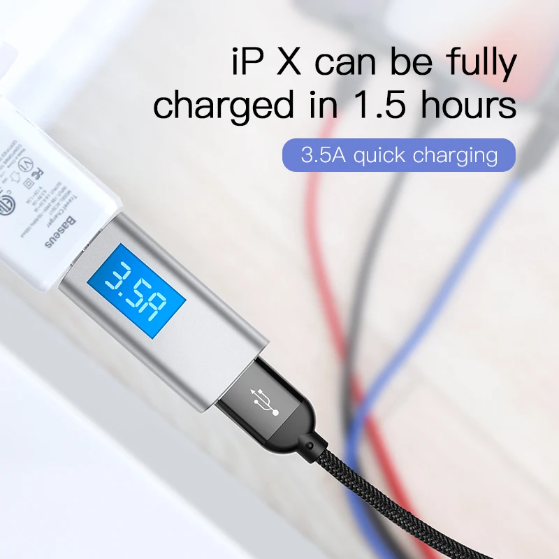 Baseus 3 في 1 كابل يو اس بي ل فون سامسونج Xiaomi متعددة سريع شحن شاحن USB نوع C نوع-c المصغّر USB كابل للهاتف المحمول