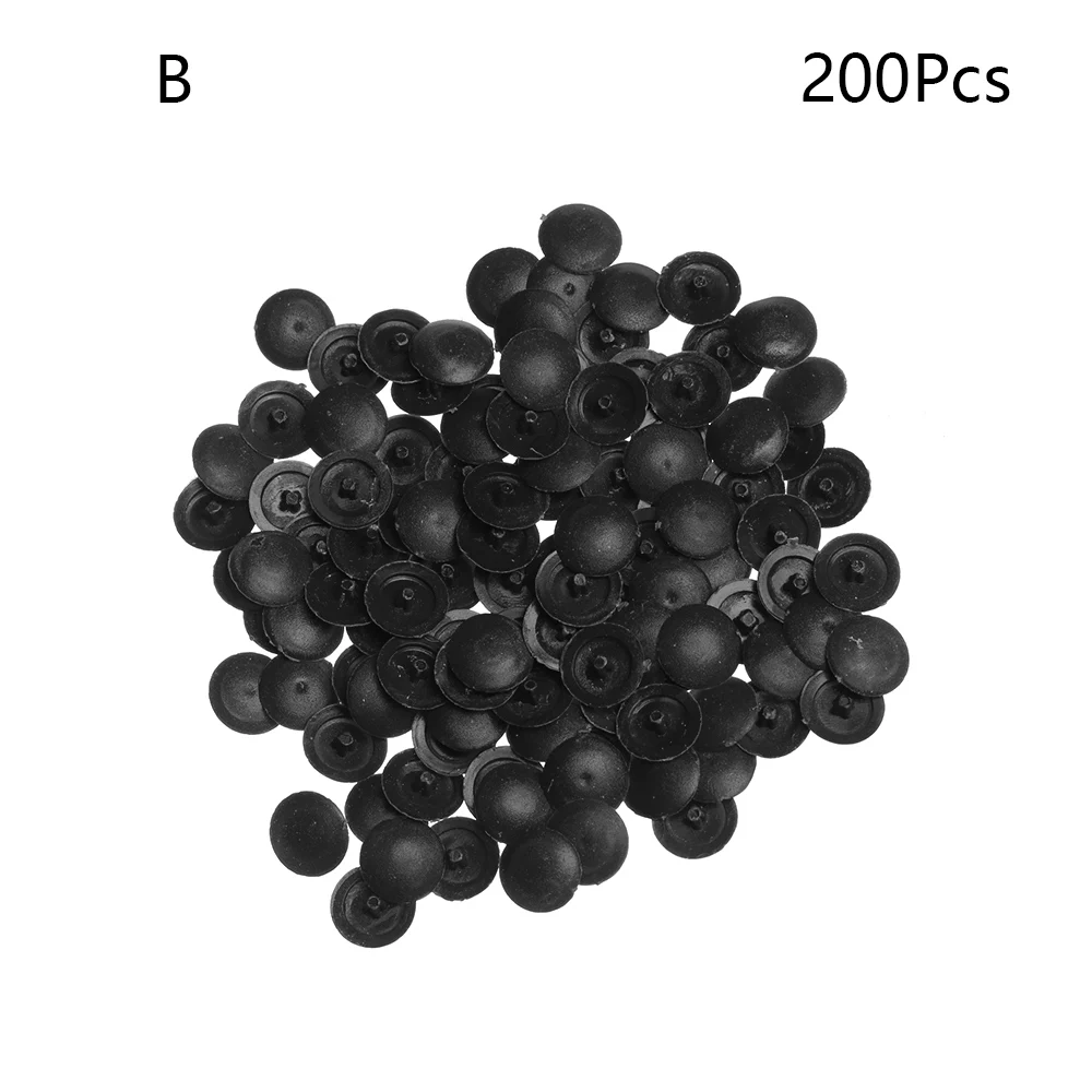 200 шт./пакет Пластик гайки болты крышки практичный самонарезающие винты Декор крышки внешние защитные колпачки мебельная фурнитура - Цвет: B