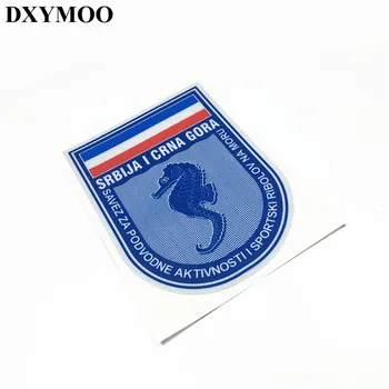 

Scuba Diving SRABIA I CRNA GORA SAVEZ Car Stickers Hippocampus Fish Tank Auto Window Vinyl Decals