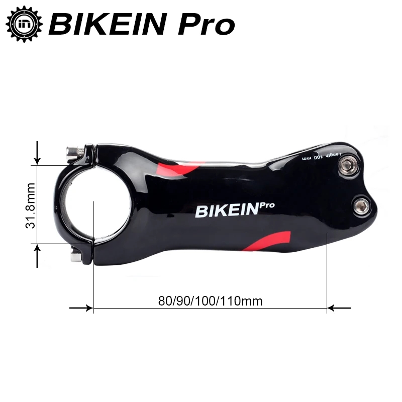 BIKEIN Pro сверхлегкий 80/90/100/110 мм Дорожный велосипед горный UD углерода выноса + 6/17