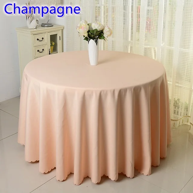 Champagne Colour Table Cloth Party Linen For Wedding Hotel Champagne Colour Table Cloth Party Linen For Wedding Hotel Home Restaurant Round Cover Decoration 200gsm Thick