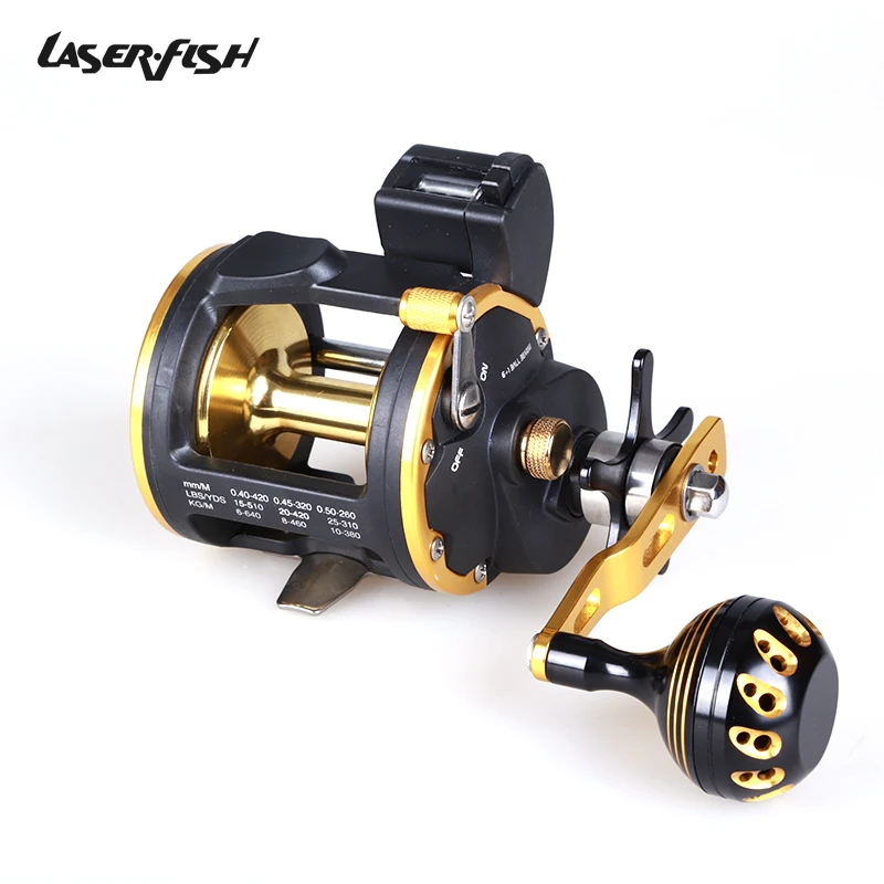 

LaserFish STCL Trolling Reel 7BB 18KG Left and Right Hand Reel Spherical Metal Handle with Counter Suitable for Sea Fishing