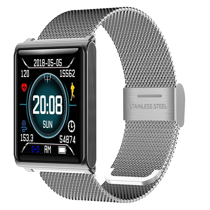 Смарт-часы для мужчин и женщин, водонепроницаемые часы, пульсометр, фитнес-трекер, шагомер, спортивные Смарт-часы для Android, xiaomi, IOS Phone - Цвет: Steel Silver