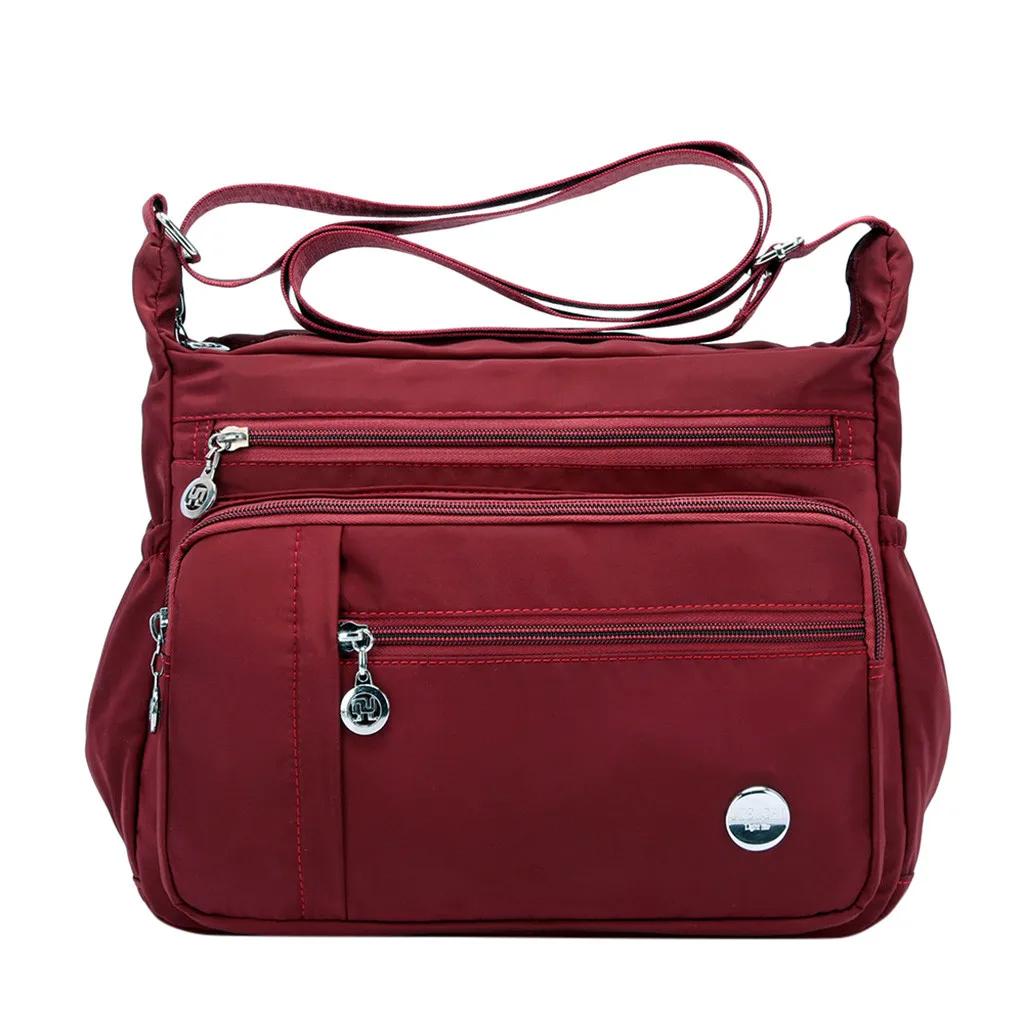 

Womens Summer 2 Sizes Shoulder Messenger Bag For Women 2019 Fashion Solid Nylon Bags Versatile Waterproof Travel Hiking Pack New