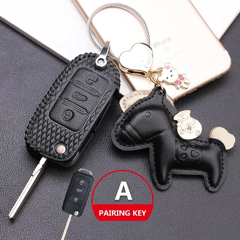 Кожаный брелок из воловьей кожи чехол для автомобиля Volkswagen CC POLO Golf jetta key packet чистый ручной работы женский брелок