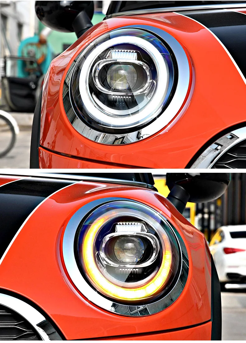 Автомобильный Стайлинг светодиодный головной фонарь для BMW F55 F56 фары 2013- для мини головной свет DRL+ сигнал поворота все светодиодный фары