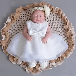 22 дюймов Новый Bonecas Reborn Baby Doll в платье принцессы ребенка Reborn Com корпоративных де силиконовые Menina роскошные коллекции куклы подарки