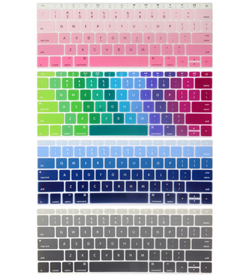 Силиконовый чехол для клавиатуры Zimoon с градиентом цвета защита ноутбука Apple Macbook