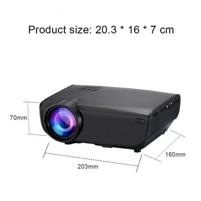 ГОРЯЧАЯ 1080P 3D 4K HD светодиодный мини-проектор домашний кинотеатр для Android/IOS BUS66